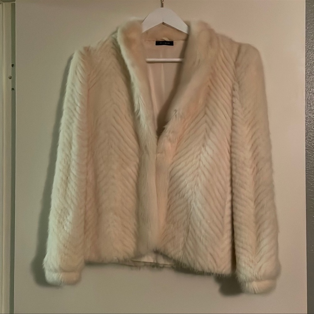 Vintage Ivory White Mink Coat